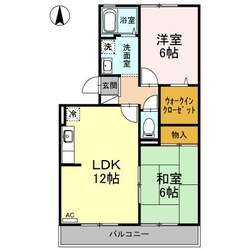 サンシャインハイツ　Ａ棟の物件間取画像